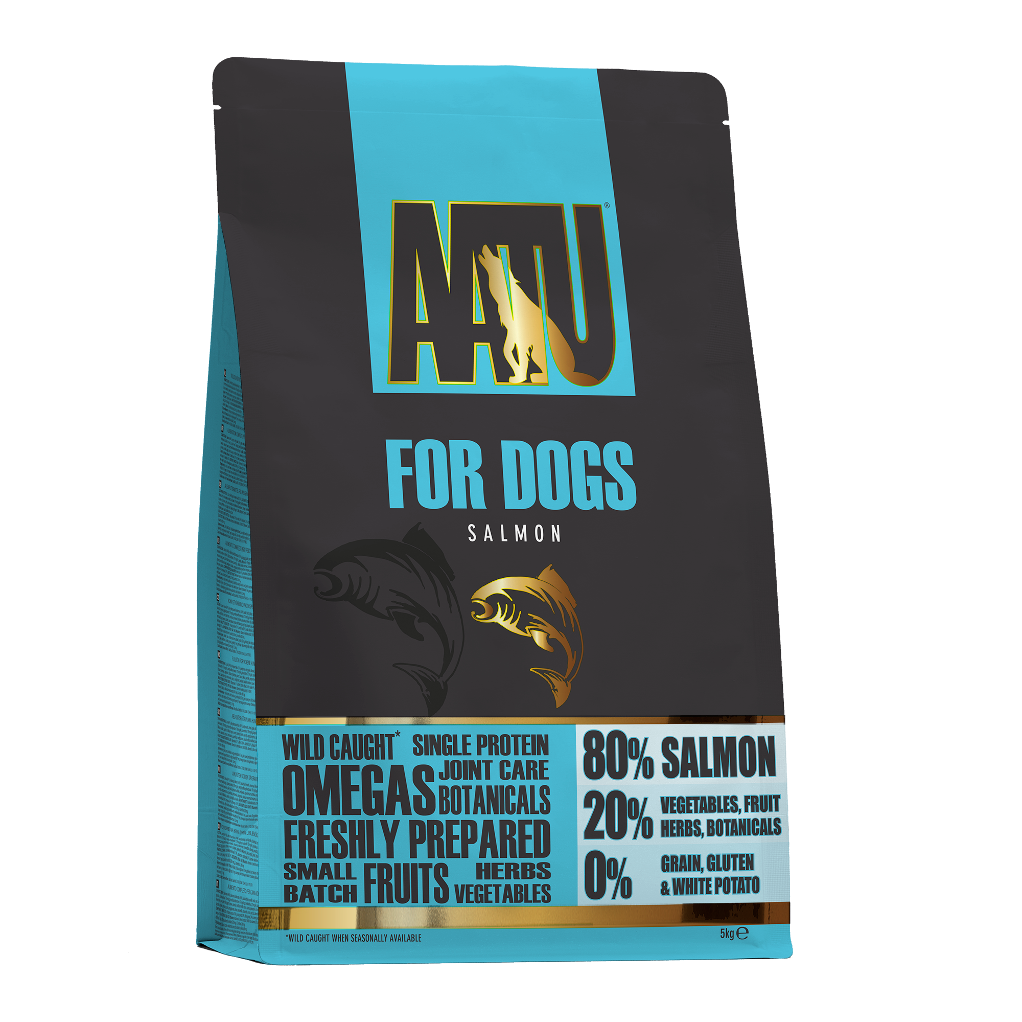 AATU 80/20 Grain Free Salmon Dry Dog Food - 5kg